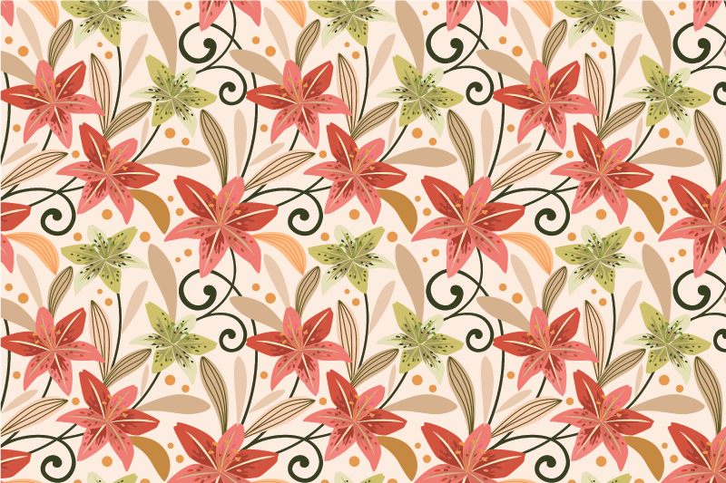 Set de table original Éléments floraux vibrants - TenStickers