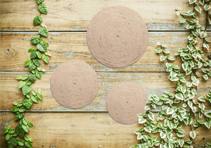 Set de table moderne et sous-verres naturels - TenStickers