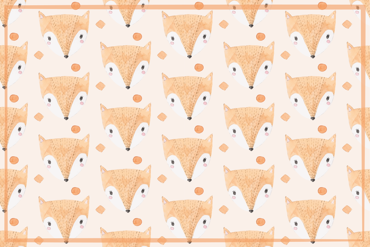 Set de table design enfant renards motif - TenStickers