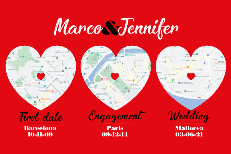 Set de table original Lieux de moments spéciaux - TenStickers