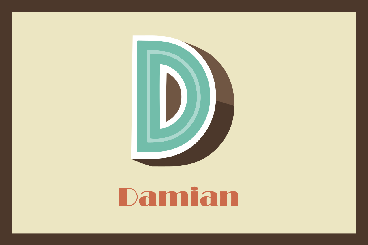 Set de table design nom Lettre 3D - TenStickers