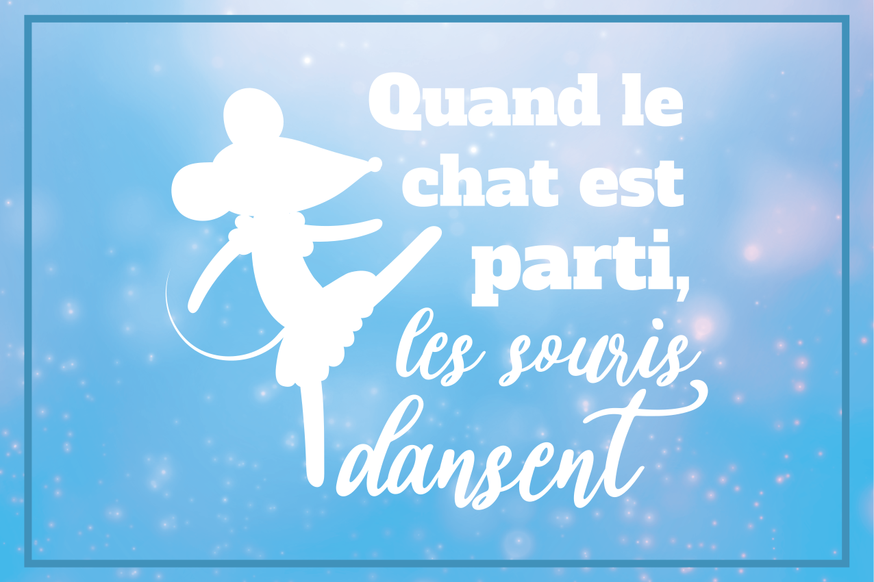 Set de table design citation les souris - TenStickers