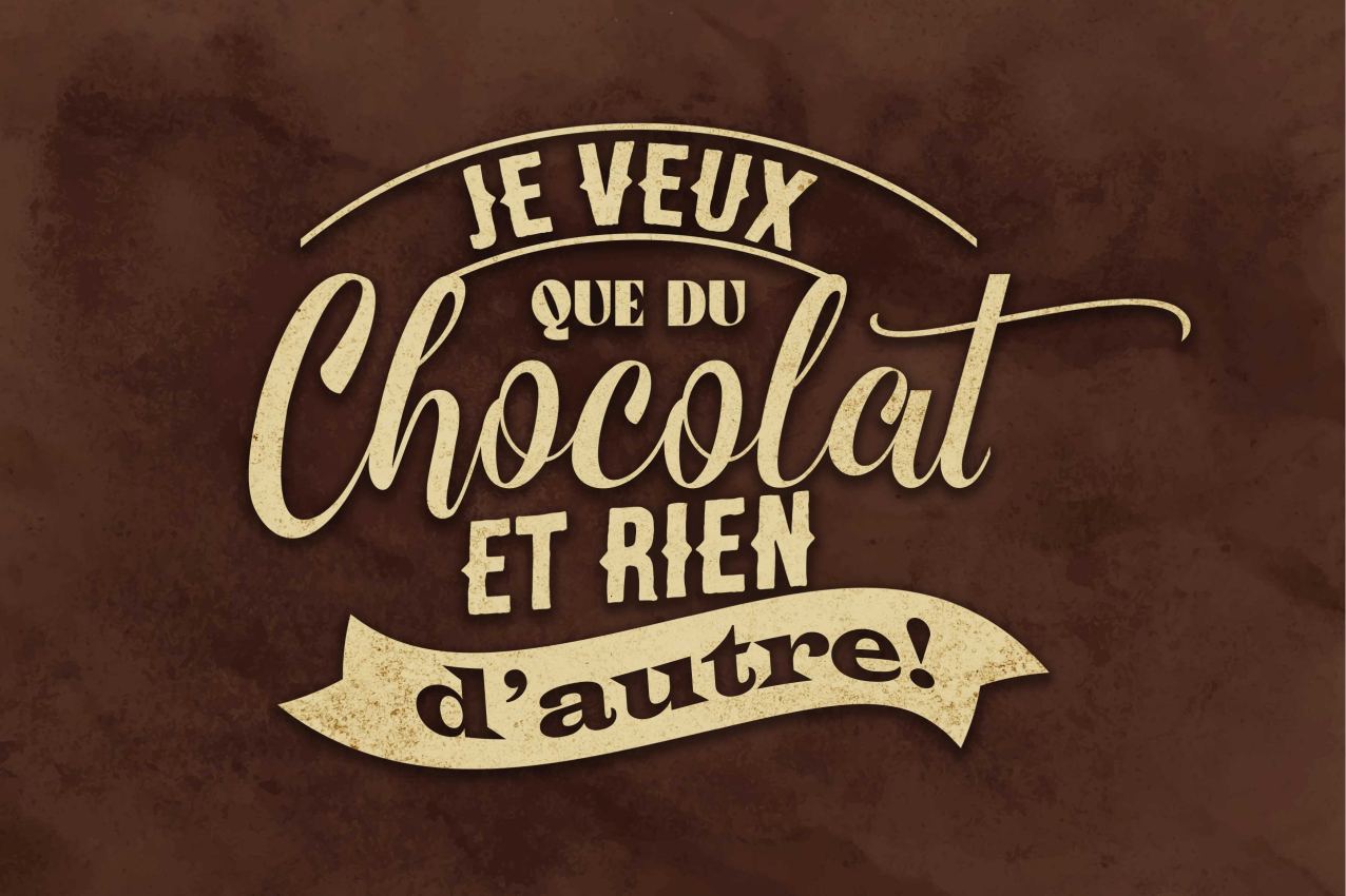 Set de table design Je veux que du chocolat - TenStickers