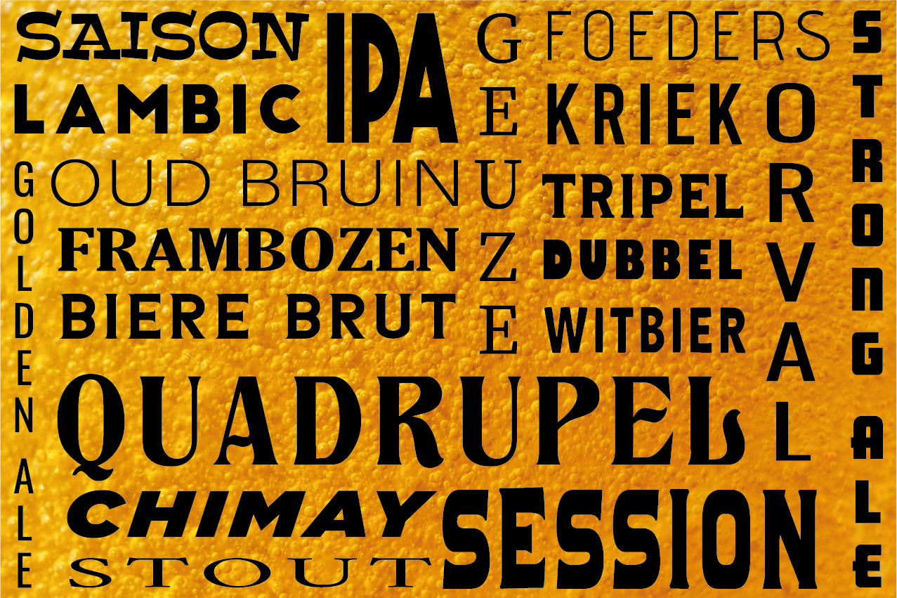Set de table rectangulaire bières belges - TenStickers