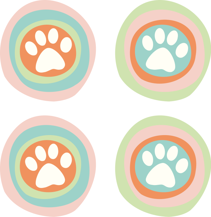 Set de table pour gamelle patte de chien - TenStickers