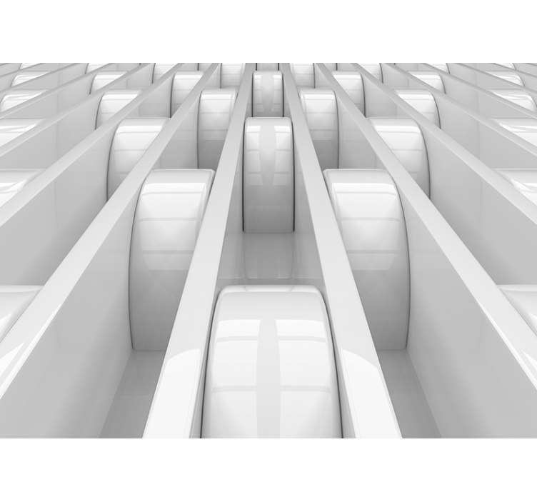 Tapisserie 3d conception de formes géométriques 3d - TenStickers