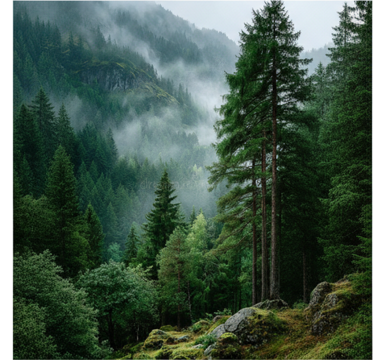 Papier peint forêt le choix mélancolique - TenStickers