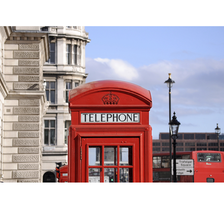 Tapisserie londres cabine téléphonique londonienne - TenStickers