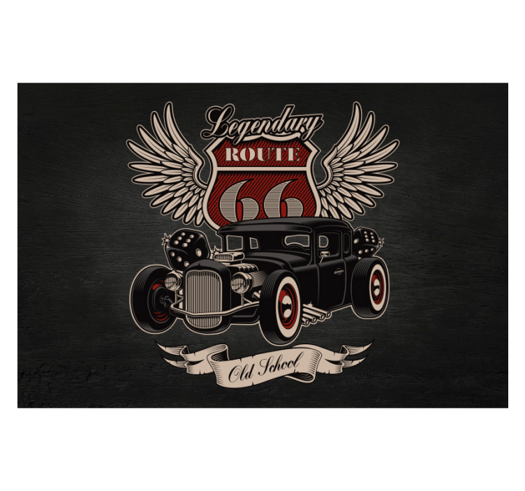 Papier peint mural de voitures Itinéraire de service - TenStickers