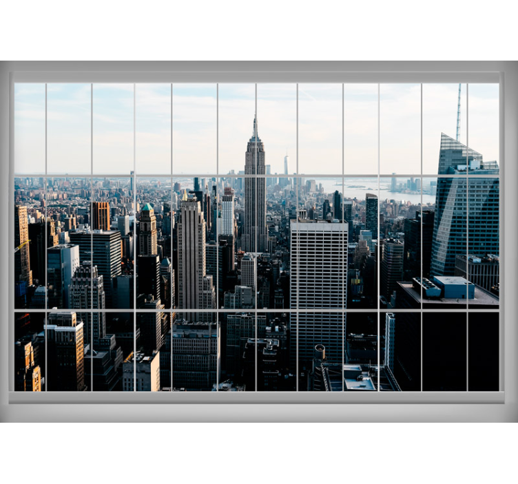 Tapisserie new york perspective empire state - TenStickers