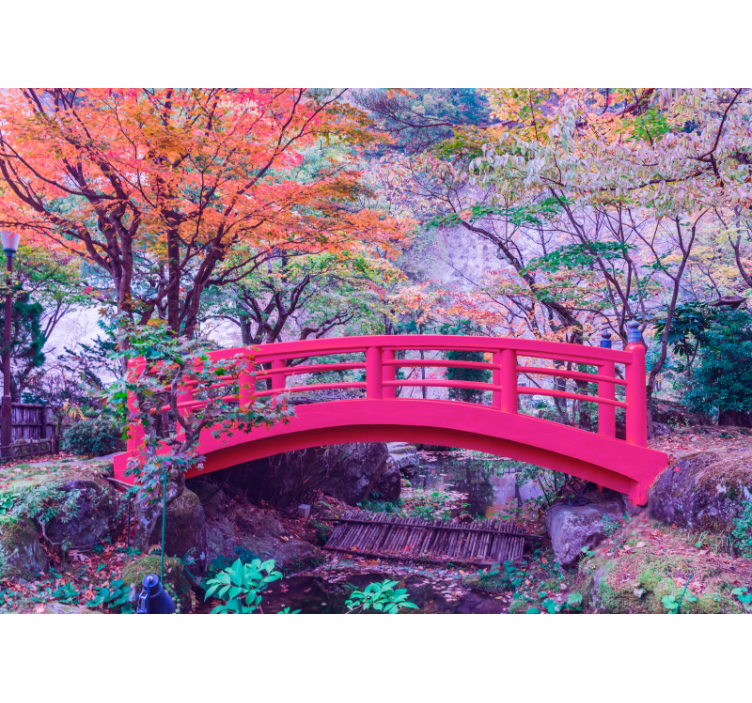 Tapisserie forêt arche de jardin paisible - TenStickers