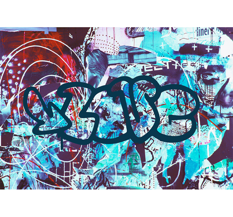 Tapisserie graffiti art urbain coloré - TenStickers
