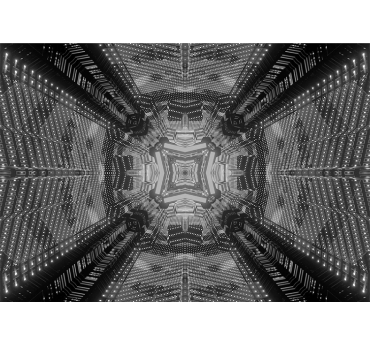 Tapisserie abstraite motifs géométriques complexes - TenStickers