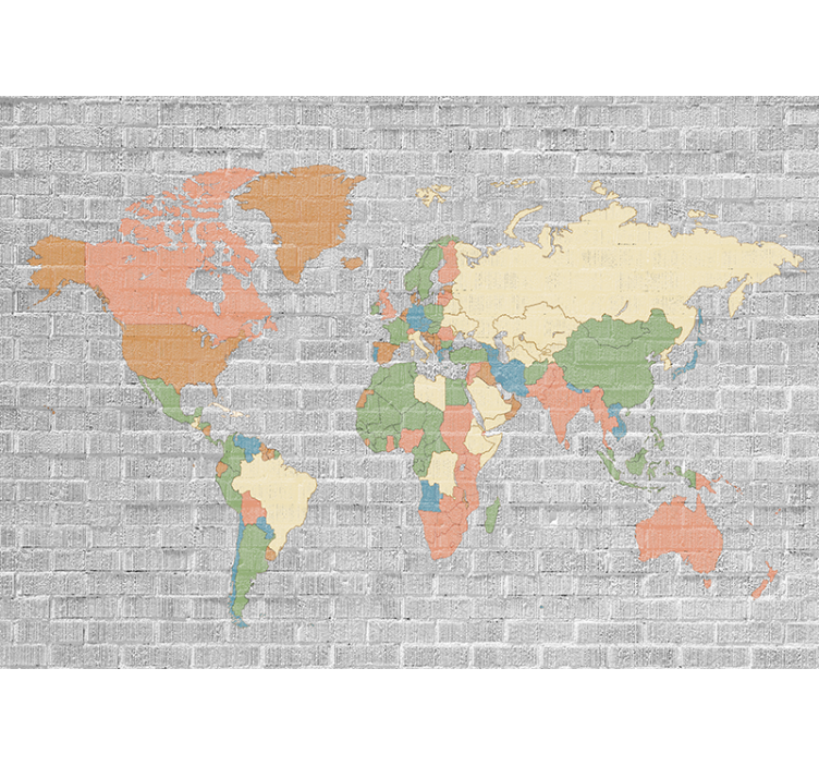 Tapisserie carte du monde atlas global étendu - TenStickers