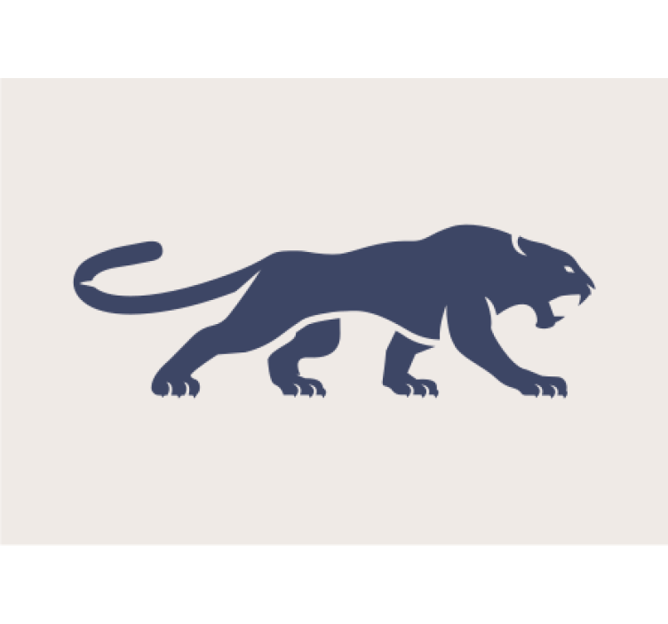 Tapisserie lion silhouette de lion majestueux - TenStickers