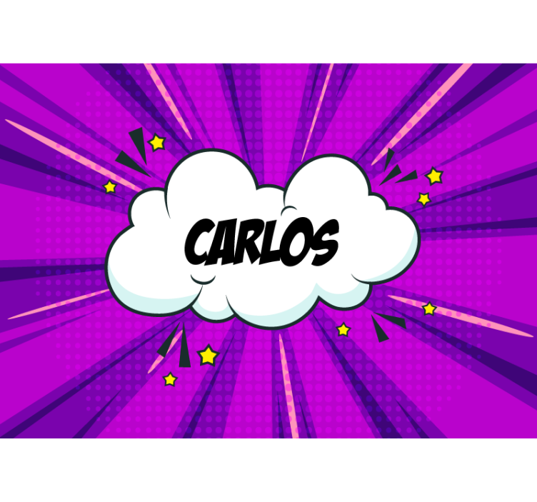 Tapisserie phrase nom de style bande dessinée - TenStickers