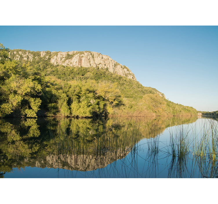 Tapisserie paysage scène de réflexion de montagne - TenStickers