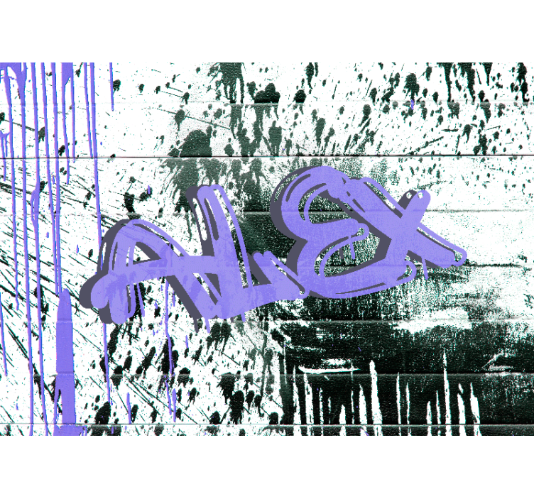 Tapisserie graffiti étiquette urbaine personnalisable - TenStickers