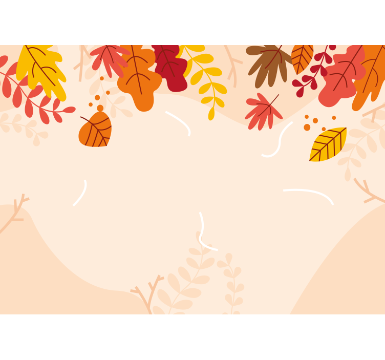 Tapisserie fleur motifs de feuilles d'automne - TenStickers