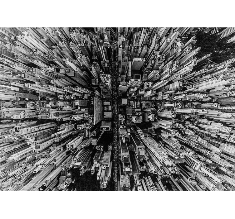 Tapisserie villes et pays paysage urbain aérien - TenStickers