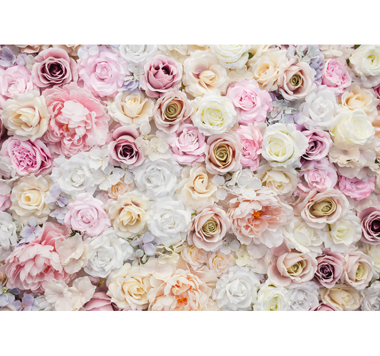 Tapisserie fleur arrangement de roses délicates - TenStickers