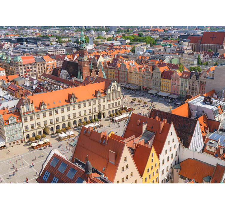 Tapisserie villes et pays vue historique du paysage urbain - TenStickers