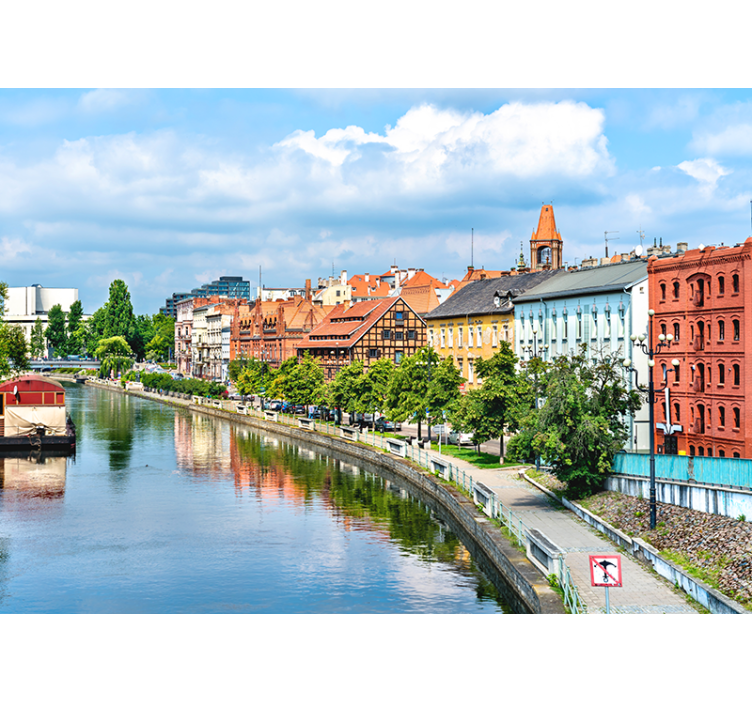 Tapisserie villes et pays reflet du paysage urbain - TenStickers