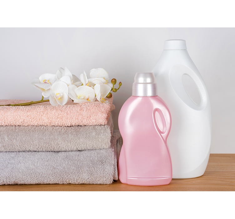 Tapisserie salle de bain disposition des serviettes douces - TenStickers