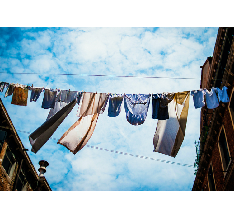 Tapisserie villes et pays brise de corde à linge - TenStickers