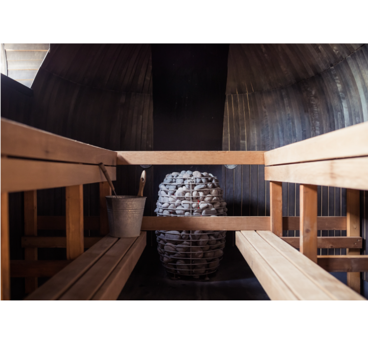 Tapisserie zen expérience de sauna relaxante - TenStickers