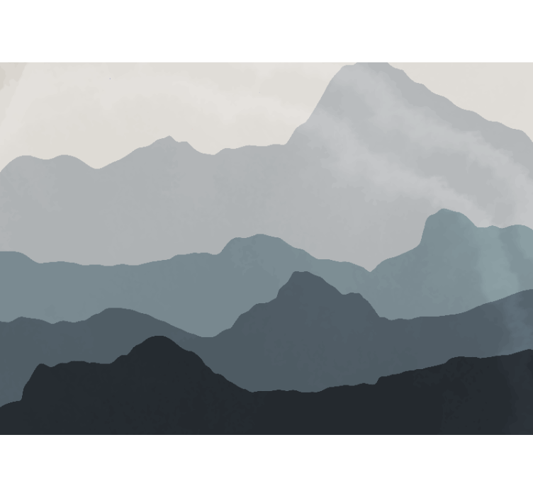 Tapisserie montagne paysage montagnard paisible - TenStickers