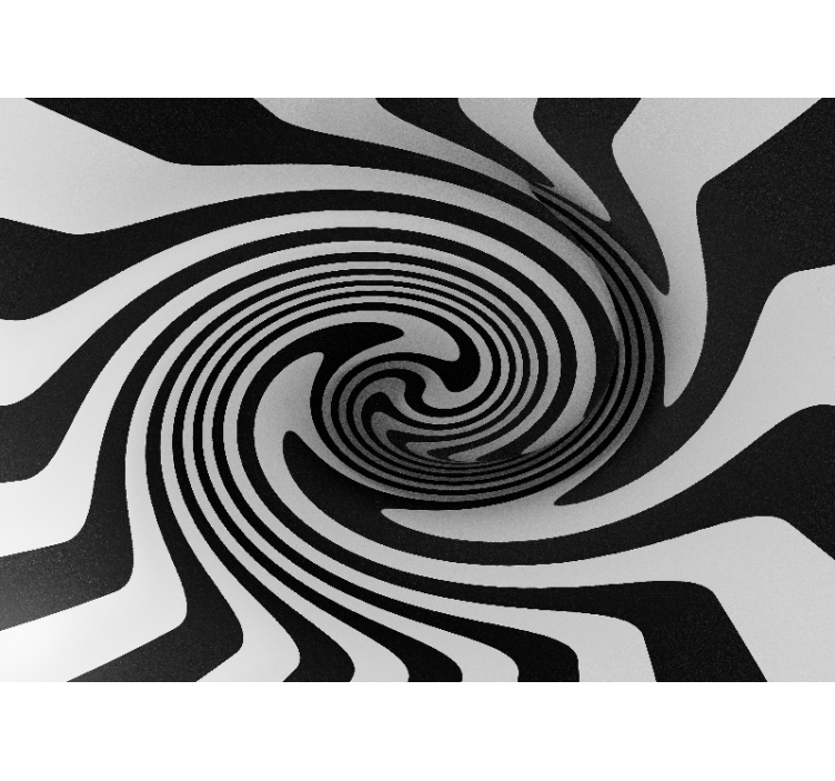 Tapisserie abstraite effet illusion spiralée - TenStickers