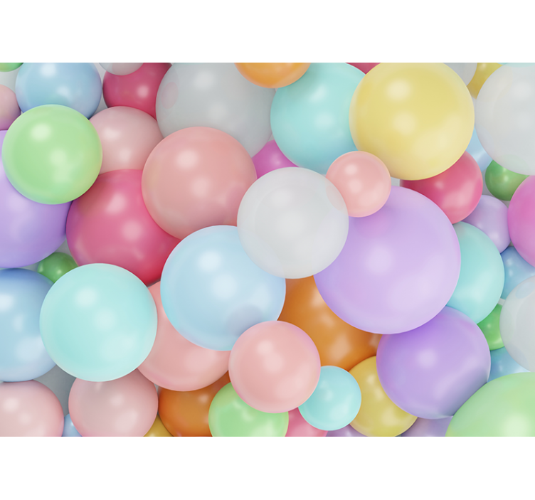 Tapisserie textures et motifs bulles de ballons colorés - TenStickers