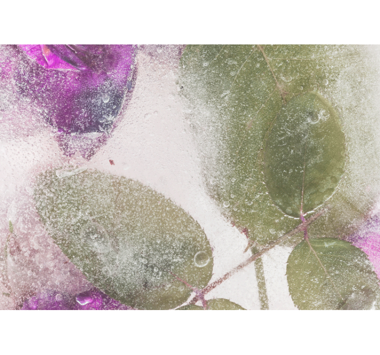 Tapisserie fleur éléments floraux violets - TenStickers