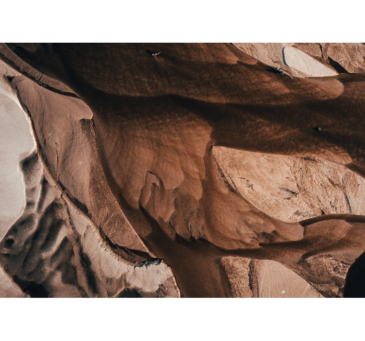 Tapisserie abstraite motifs de sable texturé - TenStickers