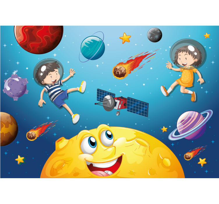 Tapisserie fantaisie voyage d'aventure spatiale - TenStickers