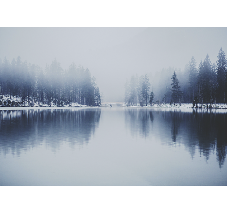 Papier peint nature paysage serein au bord de l'eau - TenStickers