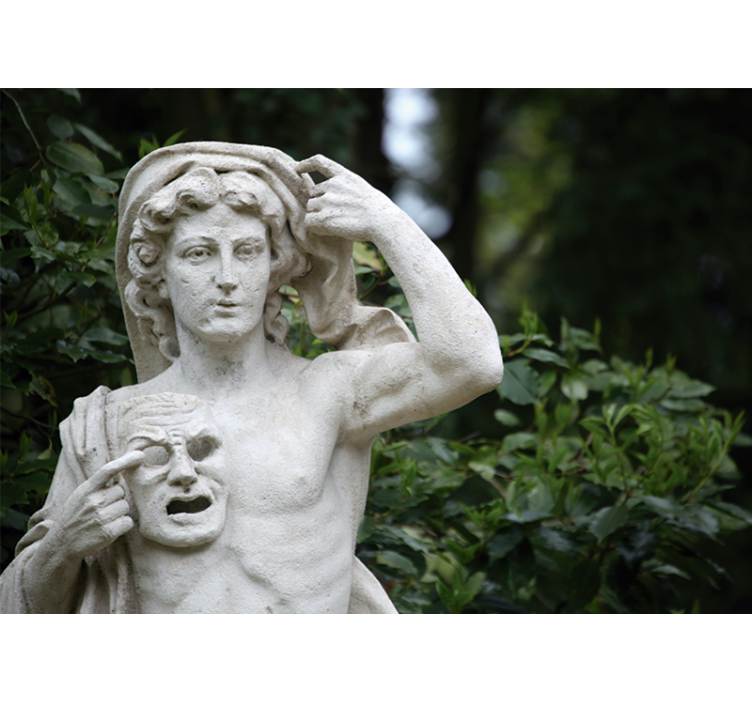 Tapisserie art classique vitrine de sculptures classiques - TenStickers