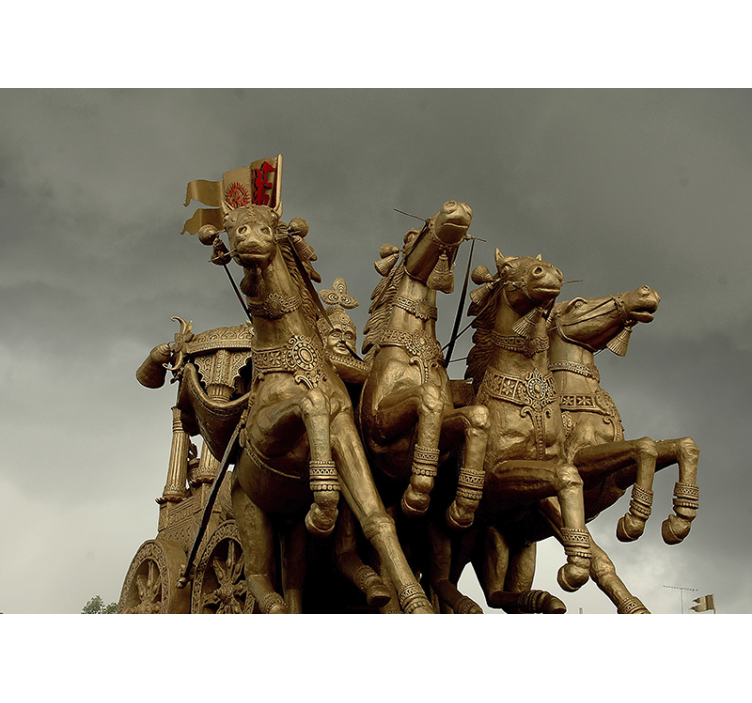 Tapisserie véhicules chevaux de chariot historiques - TenStickers