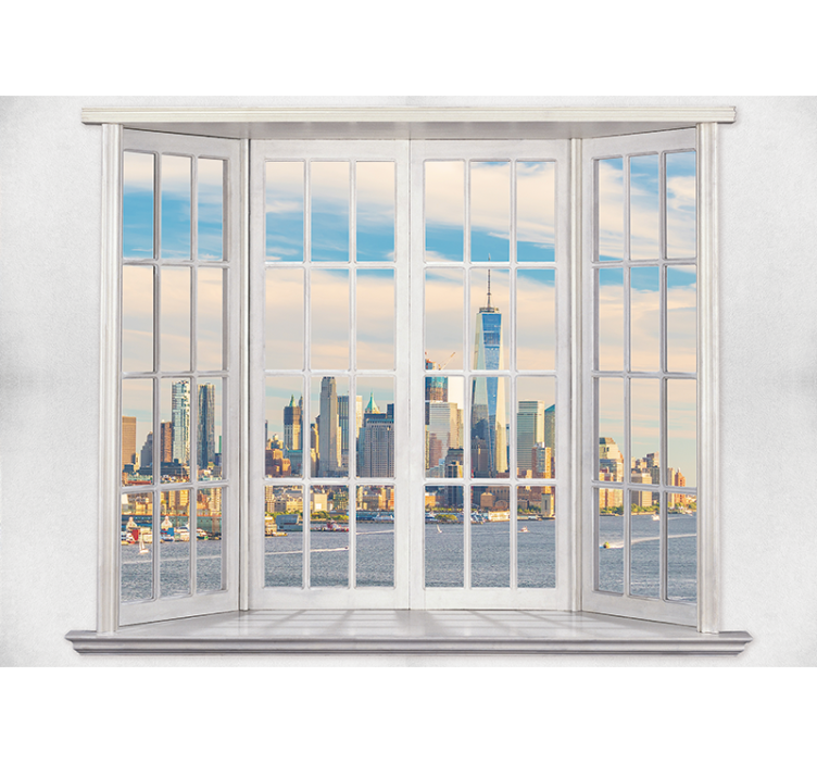 Tapisserie new york vue sur la skyline de new york - TenStickers