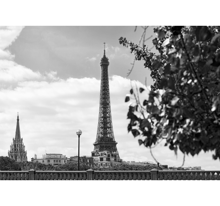Tapisserie paris paysage urbain tour eiffel - TenStickers
