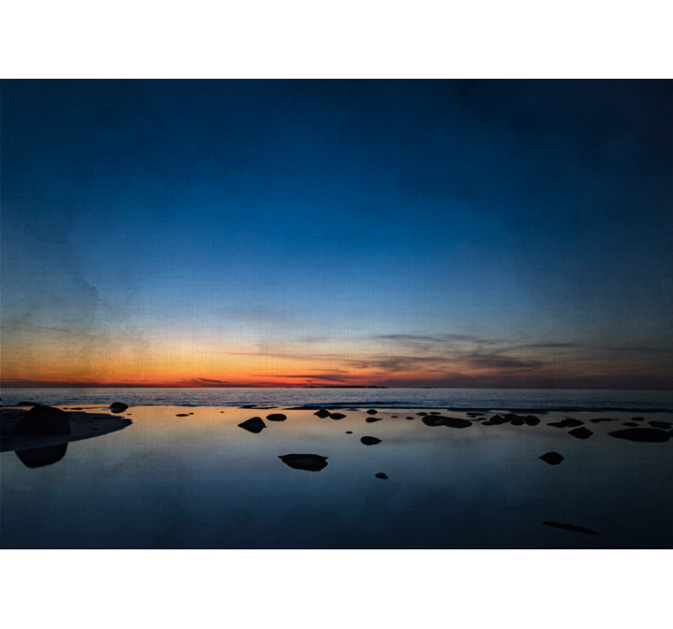 Tapisserie nature reflets d'un coucher de soleil calme - TenStickers