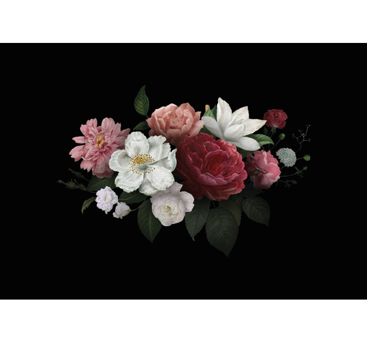 Tapisserie fleur arrangement floral épanoui - TenStickers