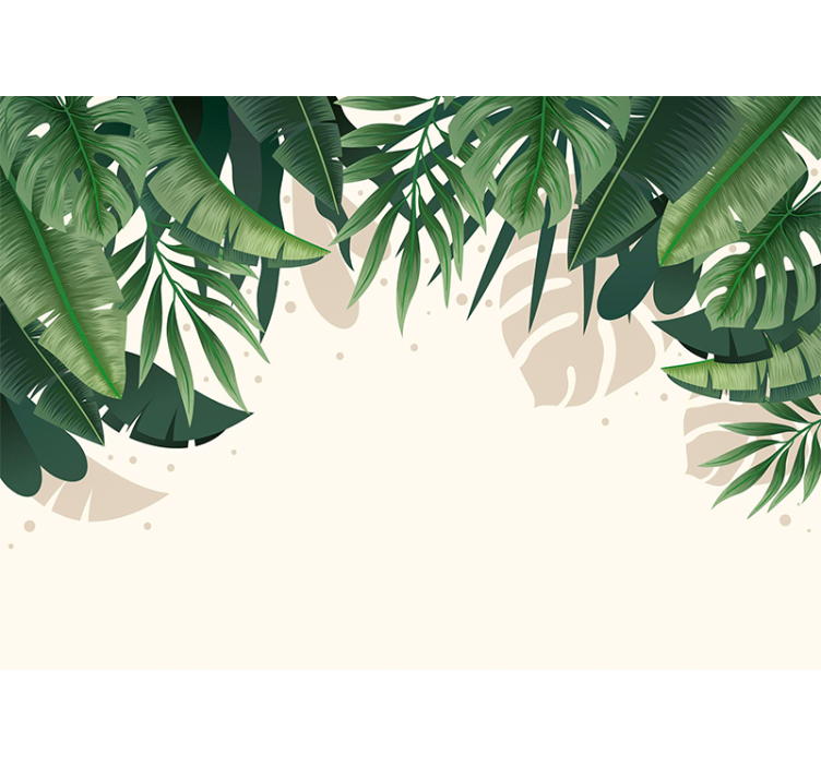 Papier peint nature feuillage tropical - TenStickers