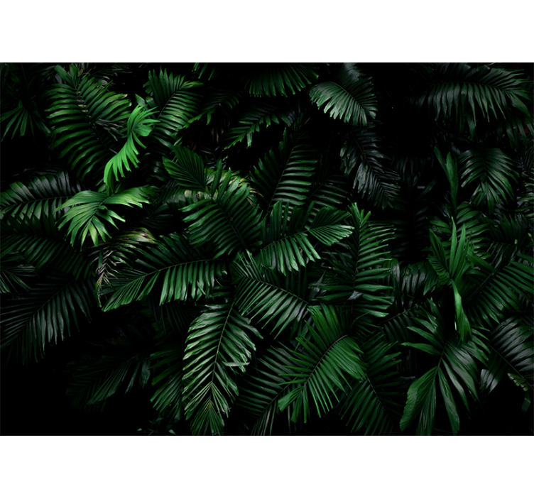 Tapisserie jungle feuillage vert vif - TenStickers