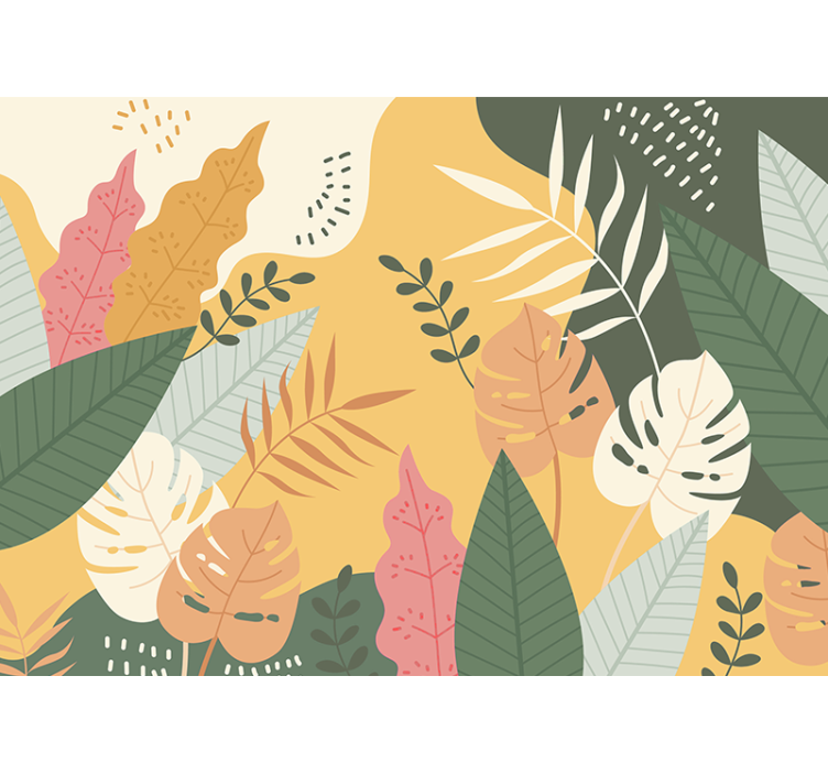 Papier peint nature motifs de feuilles luxuriantes - TenStickers