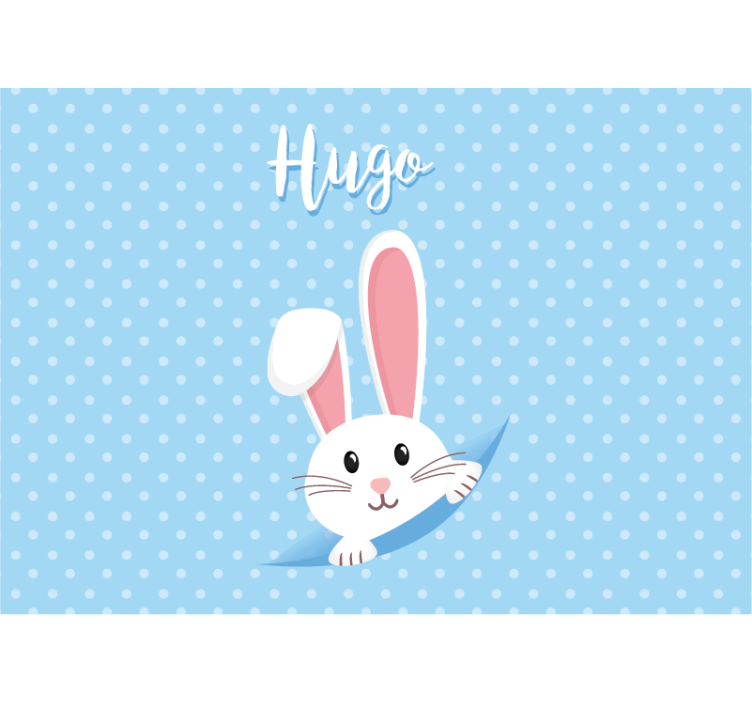 Tapisserie animaux personnage de lapin joyeux - TenStickers