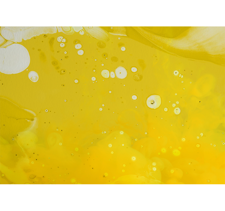 Tapisserie abstraite motifs jaunes tourbillonnants - TenStickers