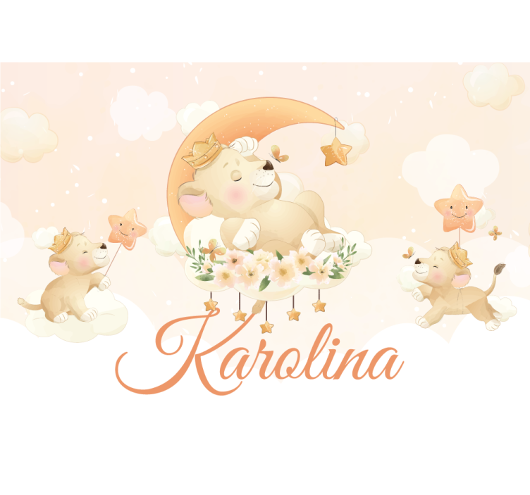 Tapisserie animaux scène de lion rêveuse - TenStickers