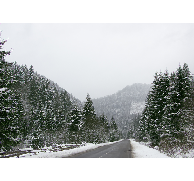 Tapisserie montagne paysage montagnard glacé - TenStickers